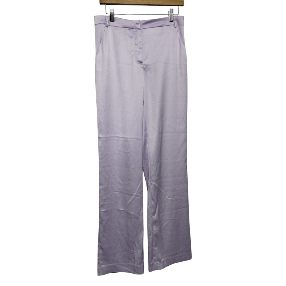 Naked Wardrobe High Waisted Gloss Pants Women's S Lavender